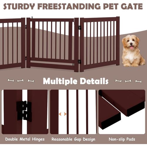 Barrière De Sécurité, Enclos Autoportant Pliante à 3 Panneaux De 60,9 Cm (cerise)