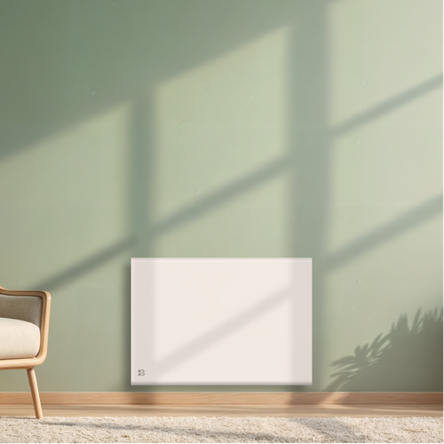 Radiateur Électrique Fixe à Inertie Sèche Fonte+film 1000w Nemesis Horizontal Blanc