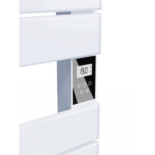 Sèche-serviette Électrique Sans Fluide Avec Soufflerie 500w+1000w H.108,4xl60cm Hanae Blanc