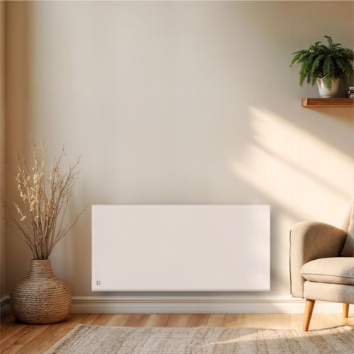 Radiateur Électrique Fixe à Inertie Sèche Céramique+film 2000w  Freya Horizontal Blanc