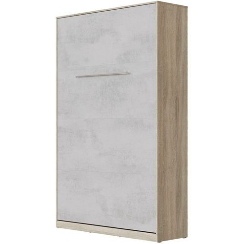 Lit Escamotable +2 Placards V 120x200+(50x2)cm Standard Chêne Sonoma/béton