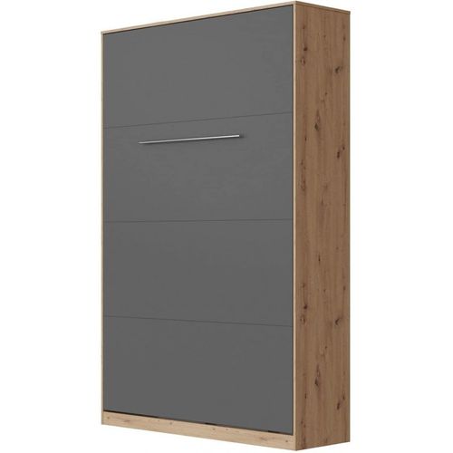 Lit Escamotable +2 Placards V 120x200+(50x2)cm Standard Chêne Sauvage/anthracite
