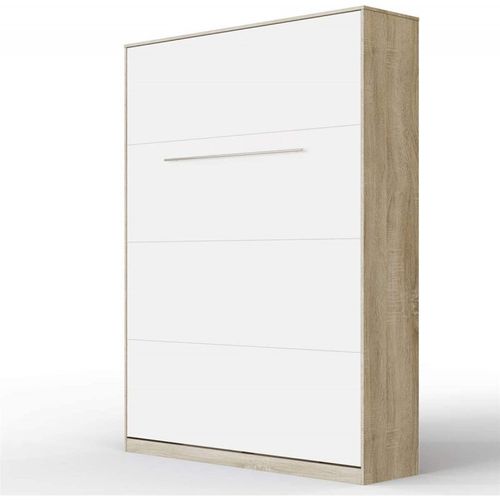 Lit Escamotable +2 Placards V 140x200+(50x2)cm Standard Chêne Sonoma/blanc