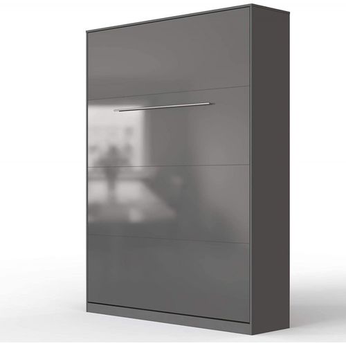 Lit Escamotable +2 Placards V 140x200+(50x2)cm Standard Anthracite/anthracite Brillant