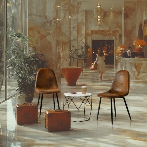 Lot De 4 Chaises Scandinave Retro Marron Suede Salle à Manger Salon Bureau Chambre Vintage