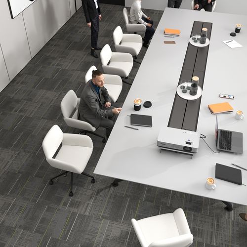 Chaise De Bureau Ergonomique Réglable, Design Moderne Avec Roulettes, Tissu Confortable Beige.