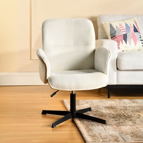 Fauteuil De Salon Moderne, Beige, Pivotant Réglable, Design Confortable Et Élégant.