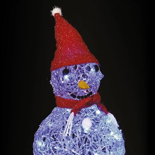 Bonhomme De Neige De Noël Lumineux Bleu