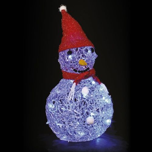 Bonhomme De Neige De Noël Lumineux Bleu