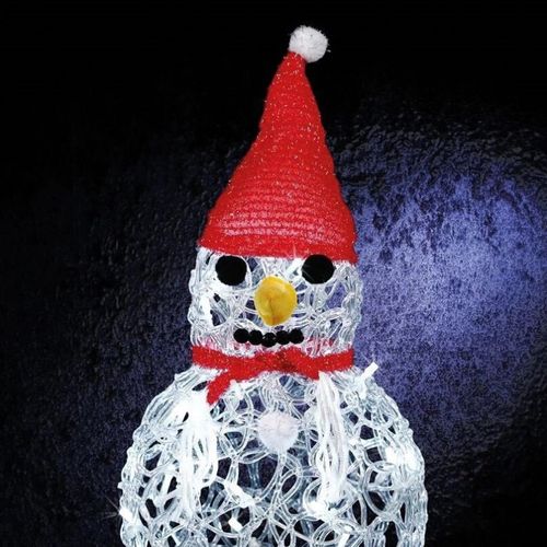 Bonhomme De Neige De Noël Lumineux Blanc