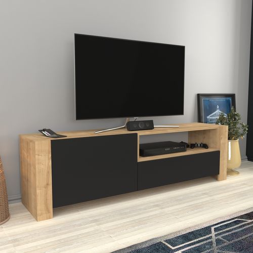 Peoria Bibliothèque à 6 Etagères Ouvertes Armoire Rangement Classique (chêne Et Anthracite)