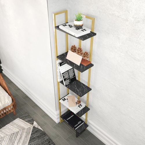 Tasso 123 Cm H Bibliothèque 3 Étagères Ouvertes Avec 3 Armoires Dos Nu Rangement (blanc Et Chêne)