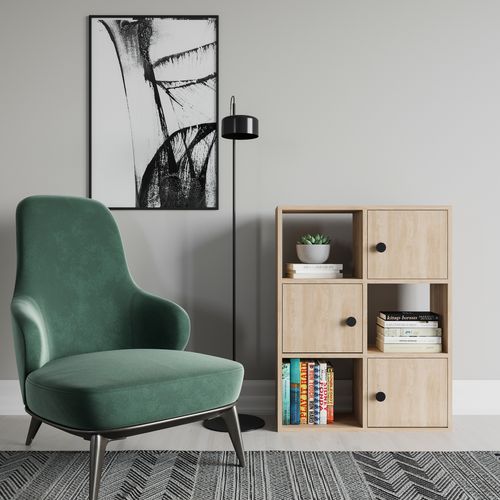 Bibliothèque Tilton 94 Cm Armoires Et Etagères Ouvertes (chêne)