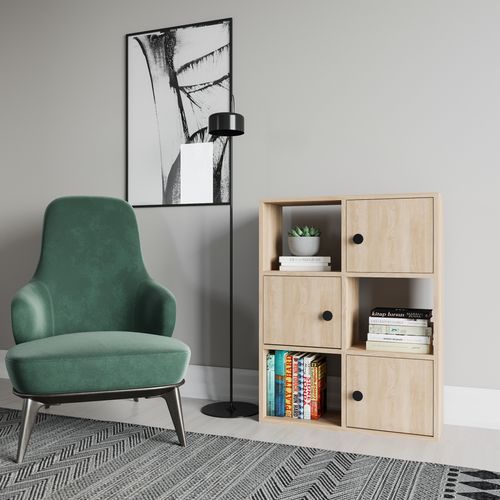 Bibliothèque Tilton 94 Cm Armoires Et Etagères Ouvertes (chêne)