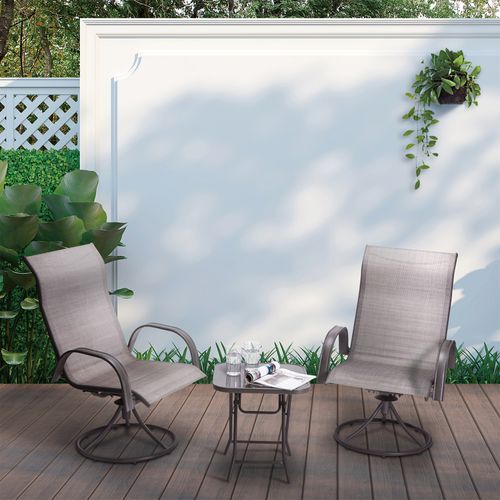 Ensemble Table Et Chaises Salon De Jardin- 1 Table Et 2 Chaises