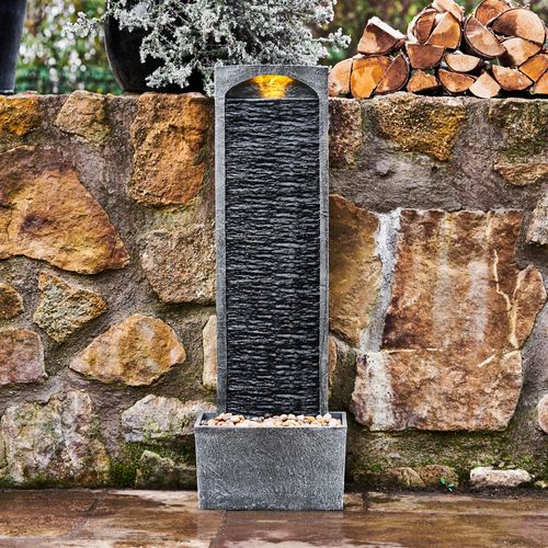 Fontaine Cascade En Finition Pierre 98 Cm