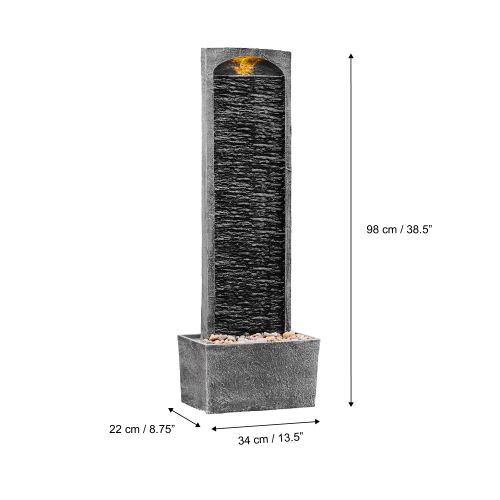 Fontaine Cascade En Finition Pierre 98 Cm