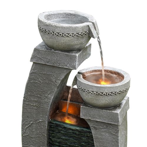 Fontaine D'extérieur à Énergie Solaire Avec Lumières