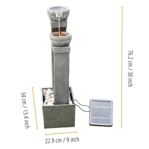 Fontaine D'extérieur à Énergie Solaire Avec Lumières