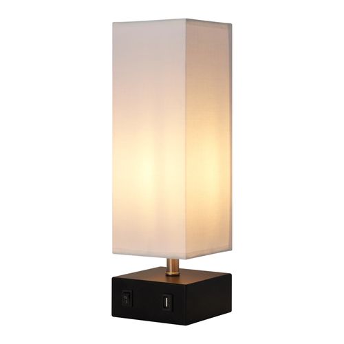 Lampe De Table De Chevet Colette Avec Port USB Et Nuance Blanche