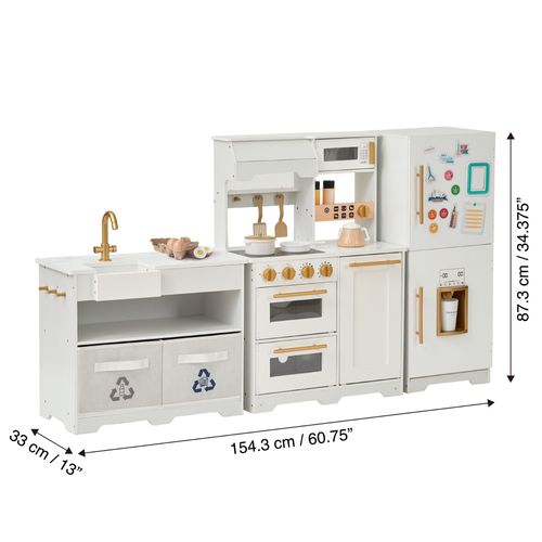 Cuisine Modulaire Bois Avec Accessoires, Blanc