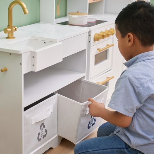 Cuisine Modulaire Bois Avec Accessoires, Blanc