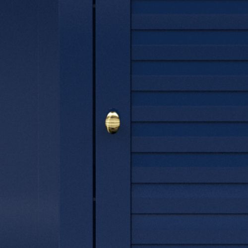 Armoire De Coin Sur Pied Bleu Marine Lamelles