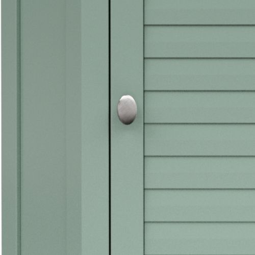 Armoire Murale D'angle Lamelles Vert Sauge