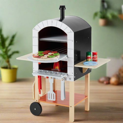 Four à Pizza Et 24 Accessoires Pour Enfant Gris Naturel