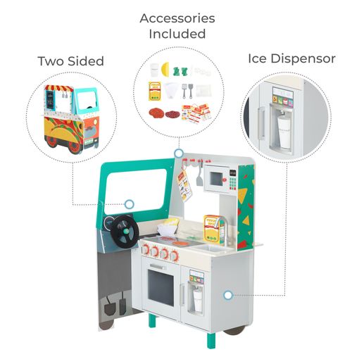 Food Truck En Bois, Cuisine De Jeu Pour Enfants, Camion Taco Ludique
