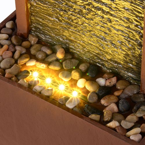 Fontaine Murale LED Design Moderne Rocher Rouge Exterieur