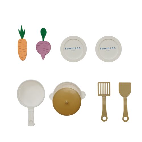 Cuisine Bois Enfant Potager Et Machine à Laver, Bleu, 79.2cm