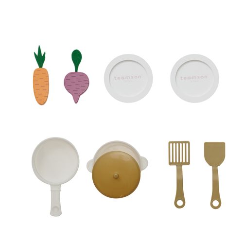 Cuisine Bois Enfant Potager Et Machine à Laver, Blanc, 79.2cm