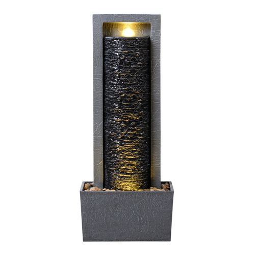 Fontaine De Jardin LED, Gris Foncé