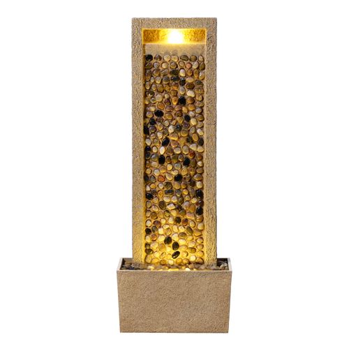 Fontaine De Jardin Avec Éclairage LED, Marron