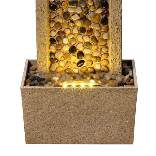 Fontaine De Jardin Avec Éclairage LED, Marron