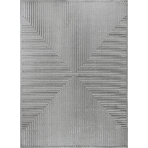 Tapis Intérieur/extérieur à Effet 3d Et Relief Gris 200x275 Cm Kiyoshi