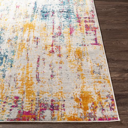 Tapis De Couloir Abstrait Moderne Multicolore/bleu 80x220 Cm Alana