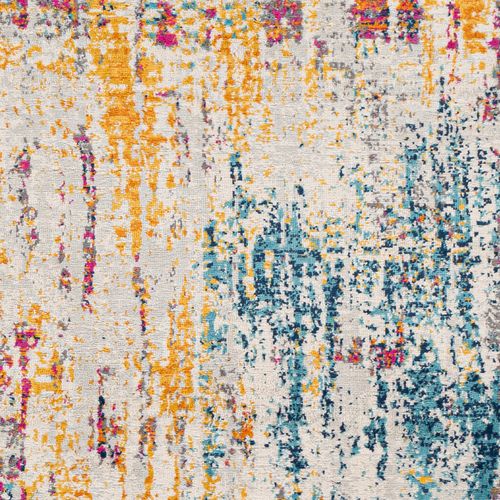 Tapis De Couloir Abstrait Moderne Multicolore/bleu 80x220 Cm Alana