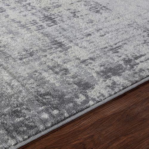 Tapis De Couloir Abstrait Moderne Gris/blanc 80x220 Cm Milena