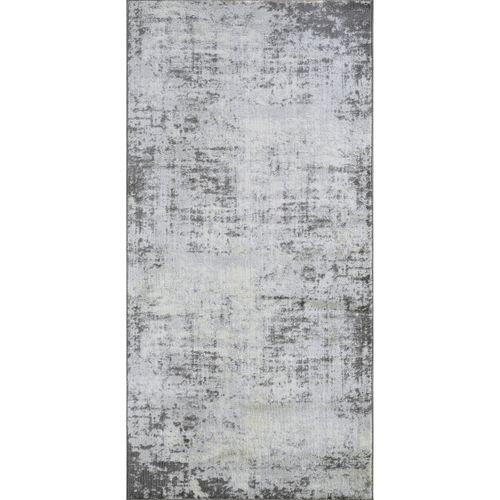 Tapis De Couloir Abstrait Moderne Gris/blanc 80x220 Cm Milena