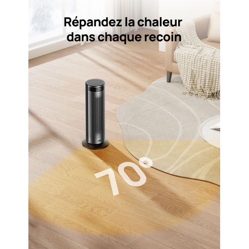 Chauffage D'appoint - Hyperamic - 1500 W - Solaris 628 - Colonne - Noir