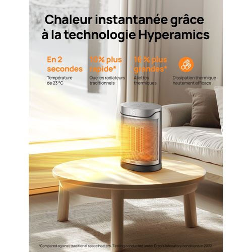 Chauffage D'appoint - Hyper-céramique - 1500 W - Heater 318 - Colonne - Noir