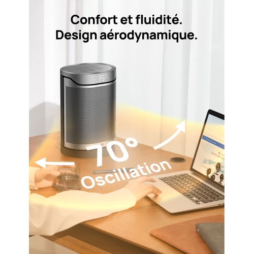 Chauffage D'appoint - Hyper-céramique - 1500 W - Heater 318 - Colonne - Noir