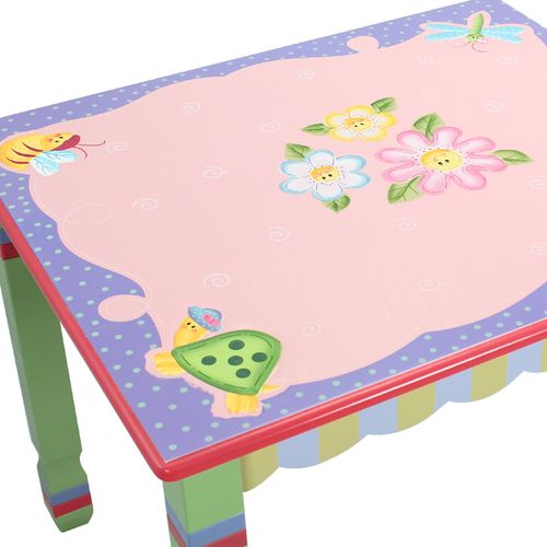Table Enfant En Bois Chambre Bébé Fille (sans Chaise)