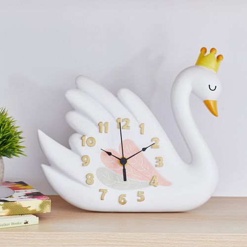 Horloge Pendule Bois Swan Lake