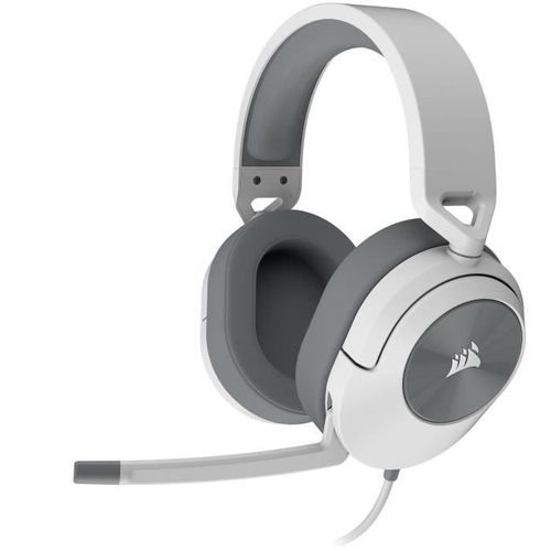 Casque Gaming Corsair Hs55 Stereo - Blanc, Micro-casque Filaire Jack 3,5mm