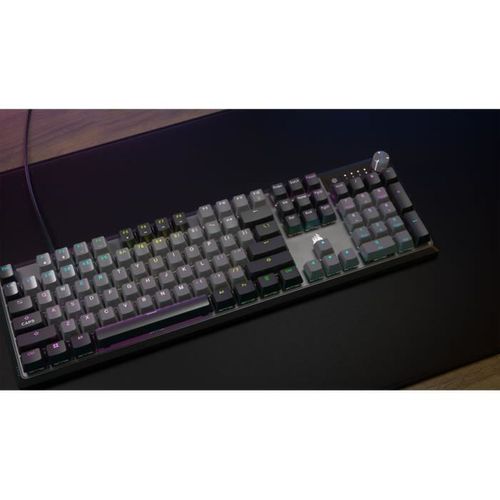 Clavier Gaming Mécanique - Corsair - K70 Core Rgb - Switchs Linéaires Corsair Red - Insonorisation