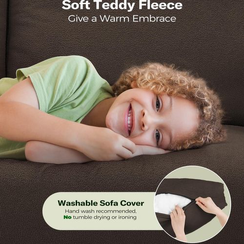 Canapé 2 Places En Velours Avec Accoudoirs 128x78x89 Cm- Marron