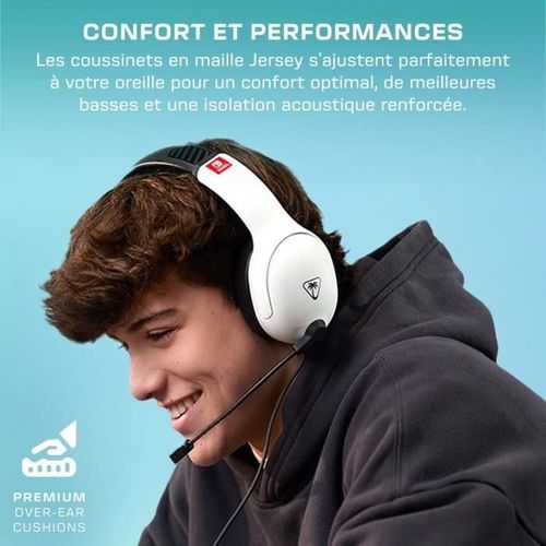 Casque Gaming Filaire - Nintendo Switch - Airlite Fit - Noir Et Blanc